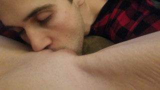 Amateur Teen Babysitter – Eating and licking pussy