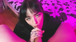 Her tongue makes me go to heaven