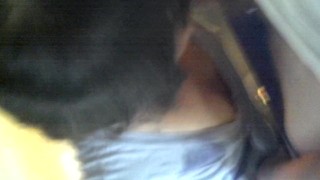 Ex Wife, bitch sucks cock, squeezes clit with legs until makes herself cum